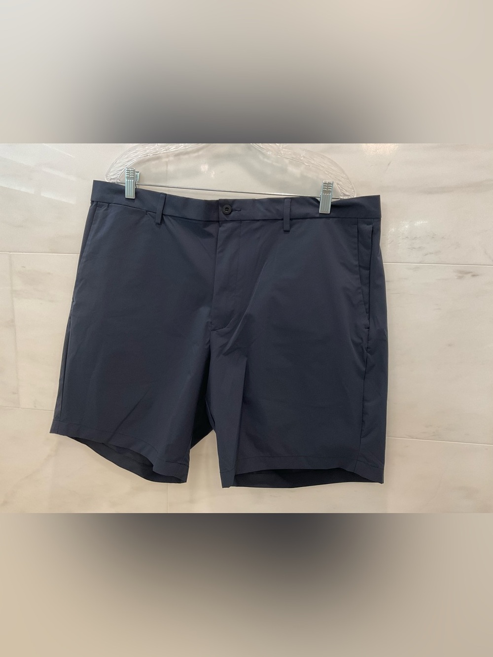 Polo Ralph Lauren NAVY BLUE Traveller Performance Straight Fit Shorts sz 40 S36